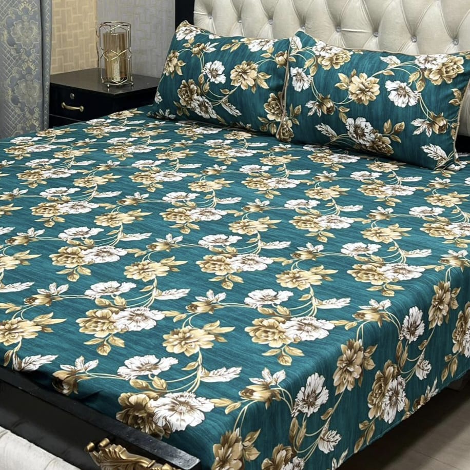 ๐ฏ๐ Bed sheet Cotton Satin King size (95*90) Premium Quality
