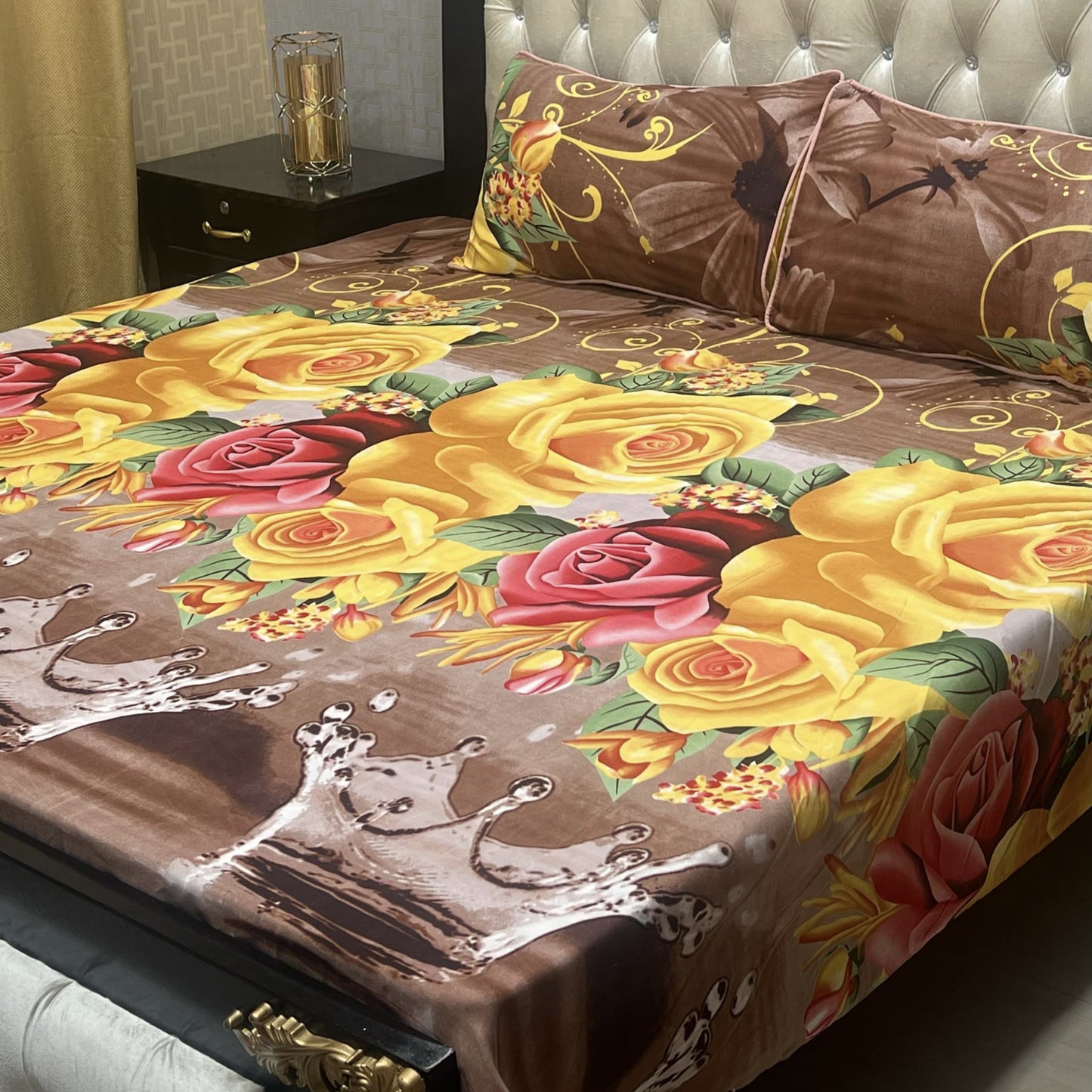 ๐ฏ๐ Bed sheet Cotton Satin King size (95*90) Premium Quality