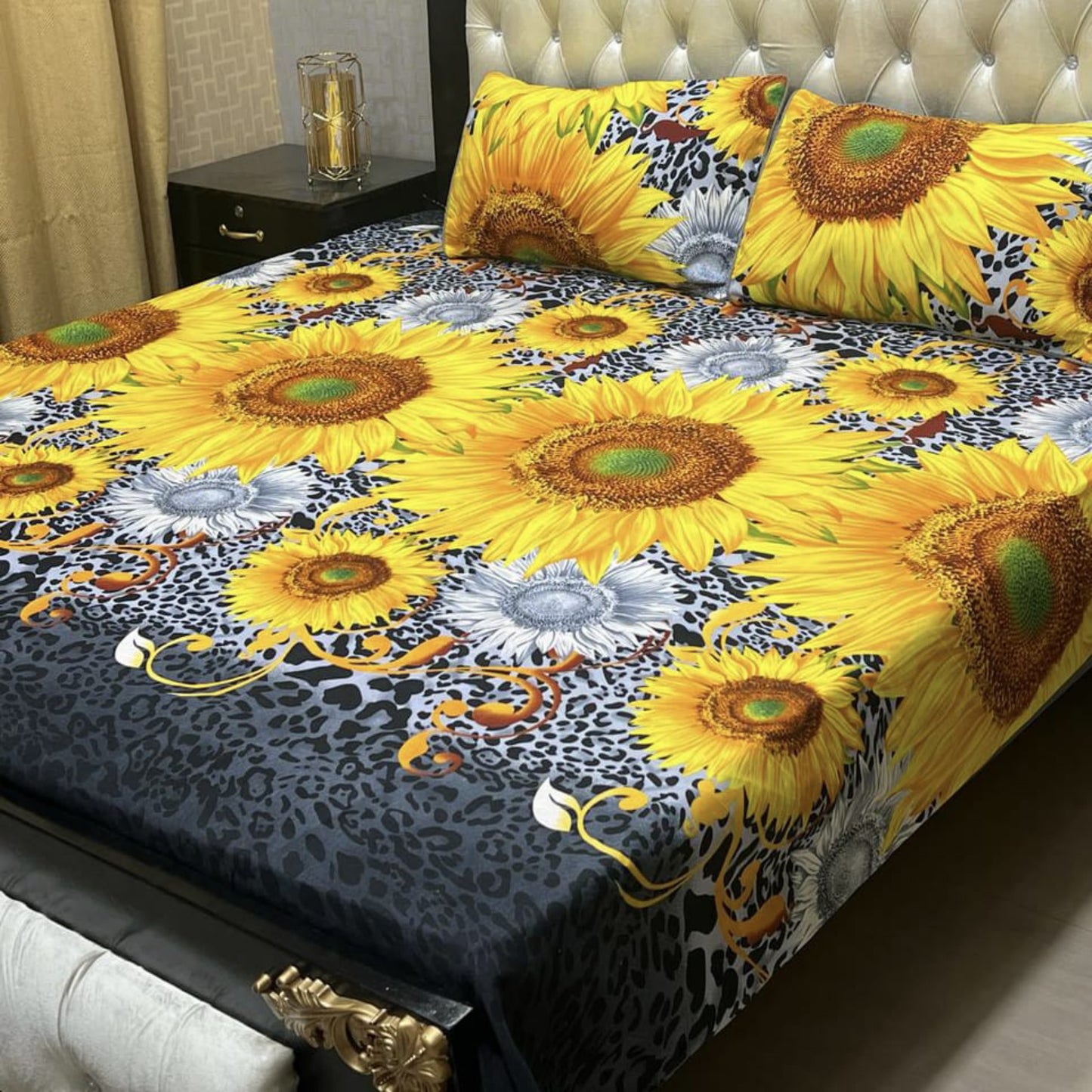 ๐ฏ๐ Bed sheet Cotton Satin King size (95*90) Premium Quality