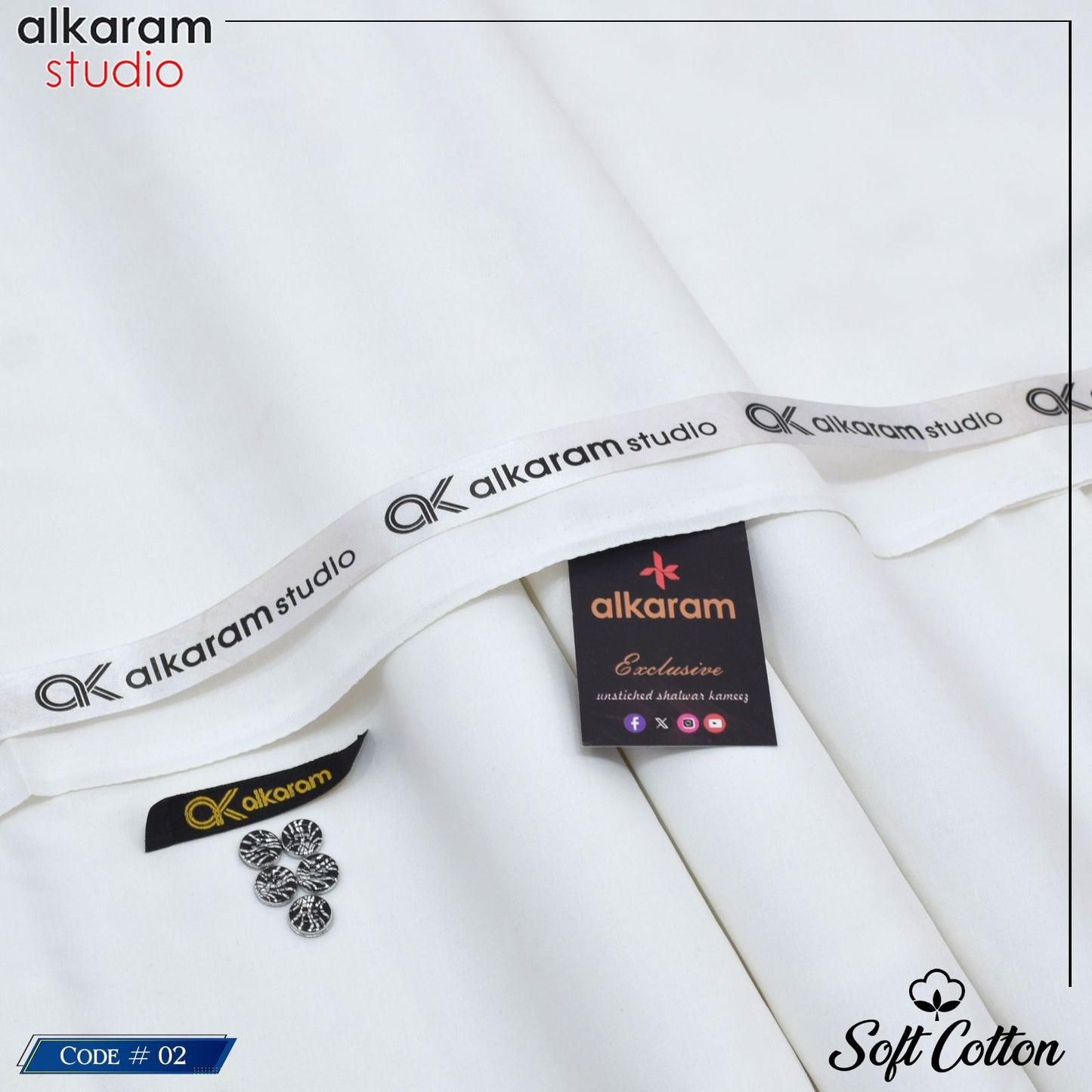 ALKARAM MEN’S COTTON SUIT