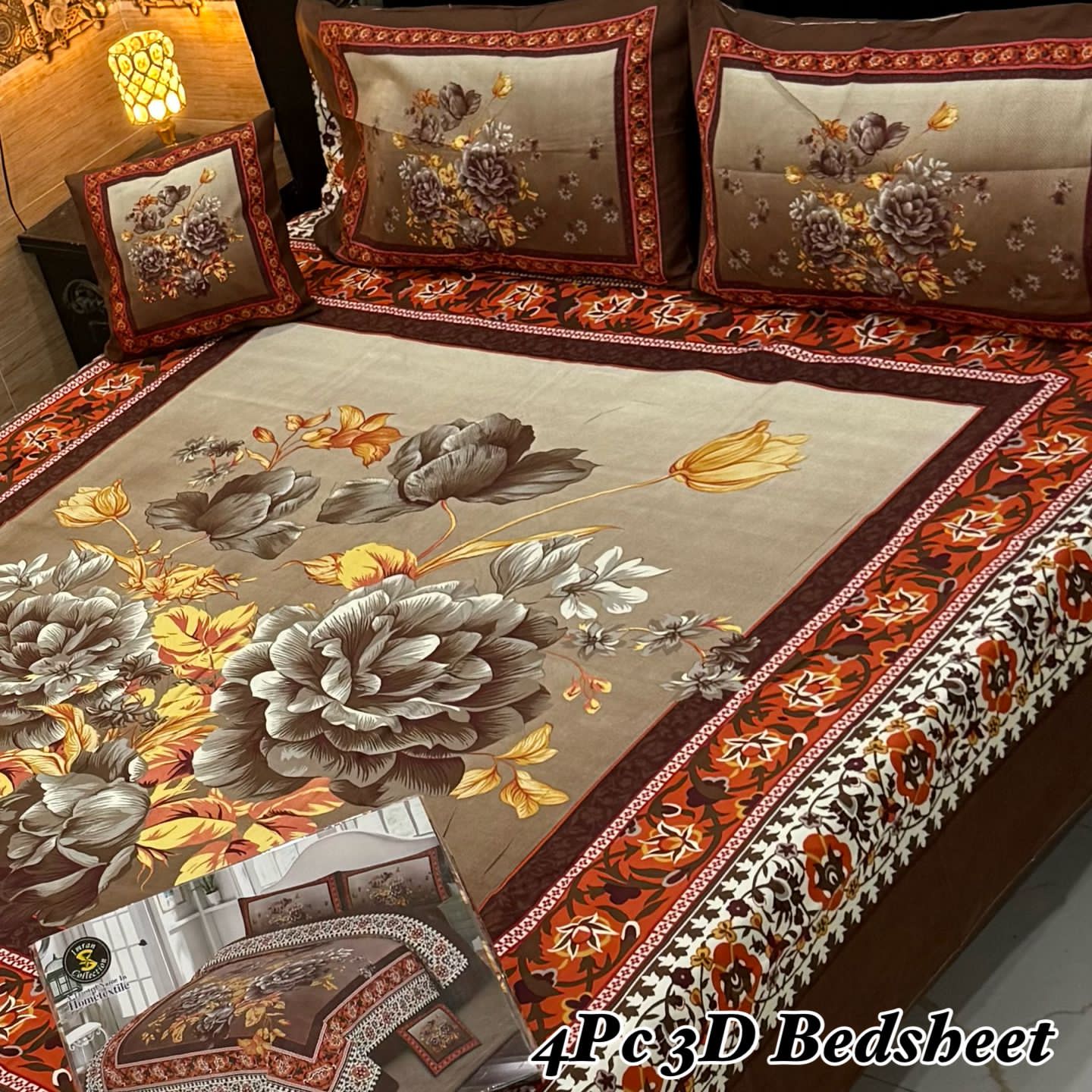 4Pc 3D Panel Bedsheet