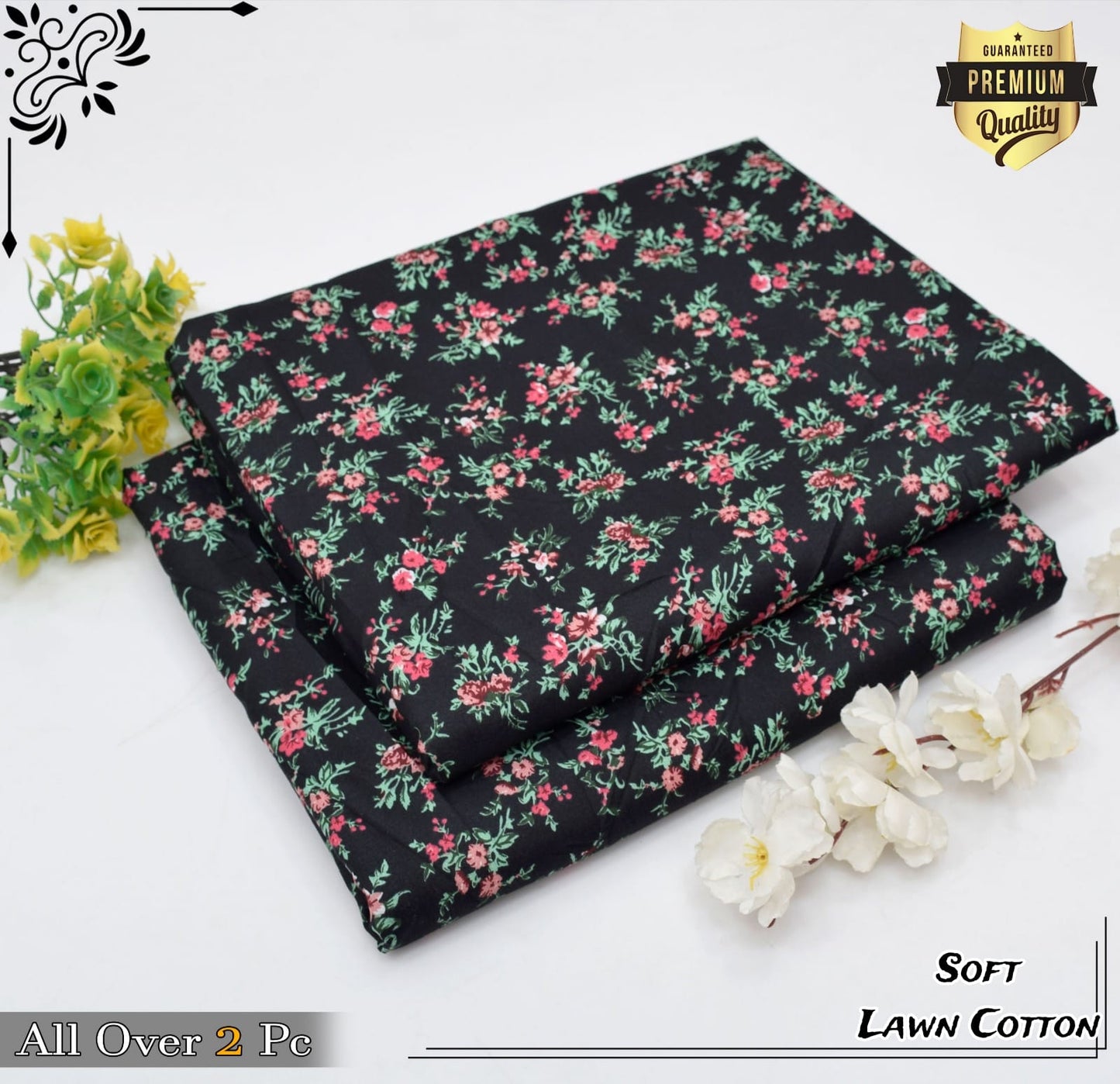 Rooma 2Pcs Soft Cotton Lawn Life Time Guaranteed