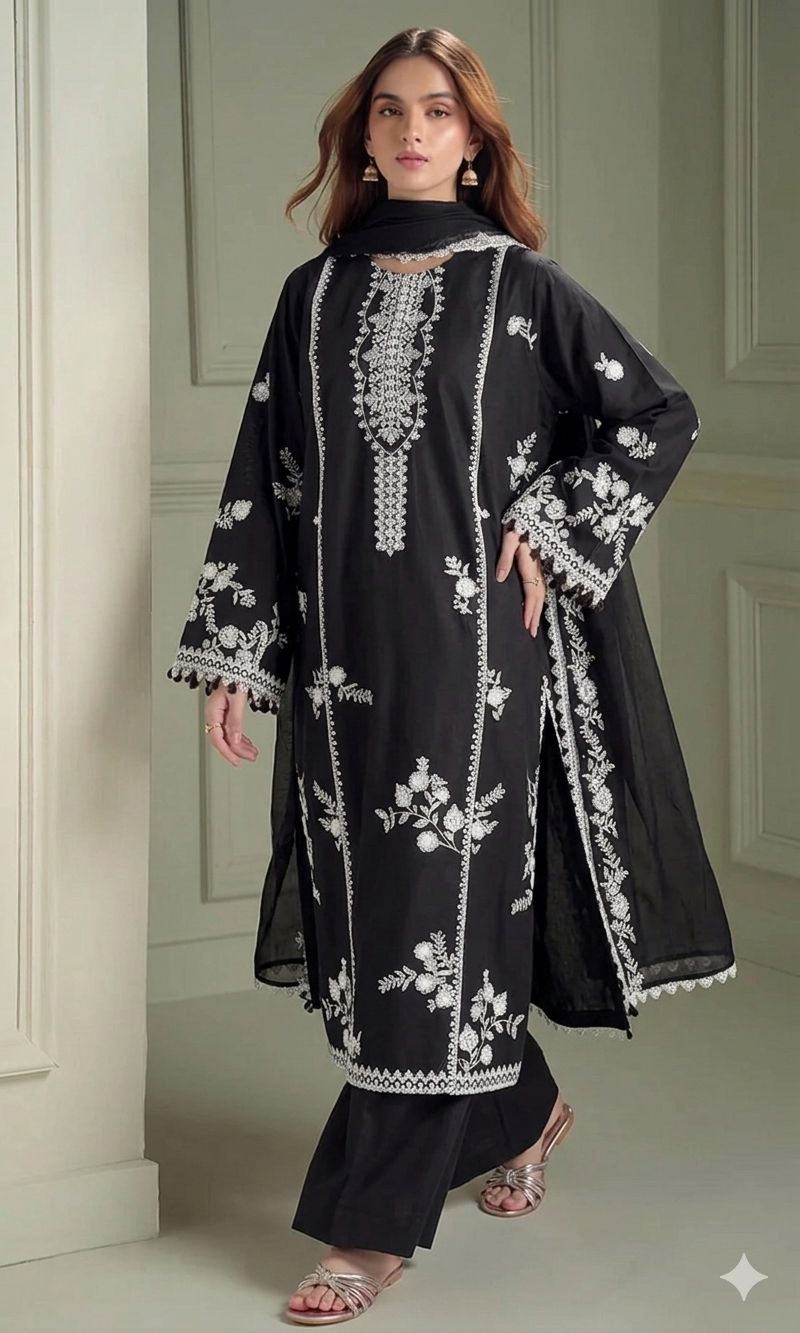 URGE DHANAK 3PC EMBROIDERED