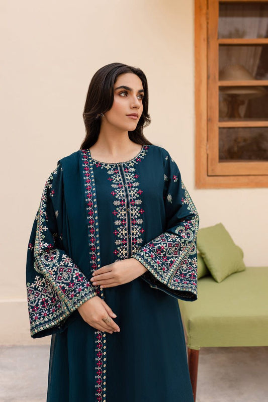 CROSS STITCH DHANAK 3PC EMBROIDERED