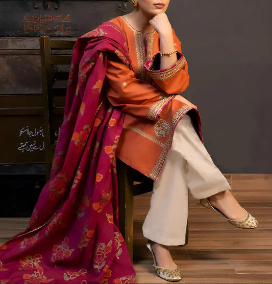 URGE DHANAK 3PC EMBROIDERED