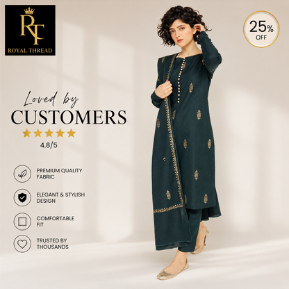 URGE DHANAK 3PC EMBROIDERED
