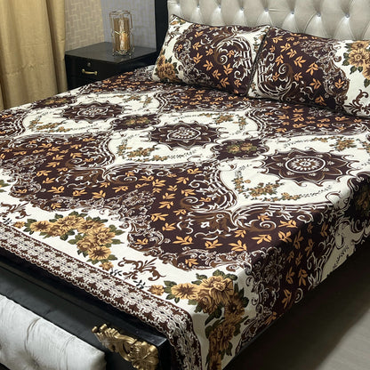𝟯𝗗 Bed sheet Cotton Satin King size (95*90) Premium Quality