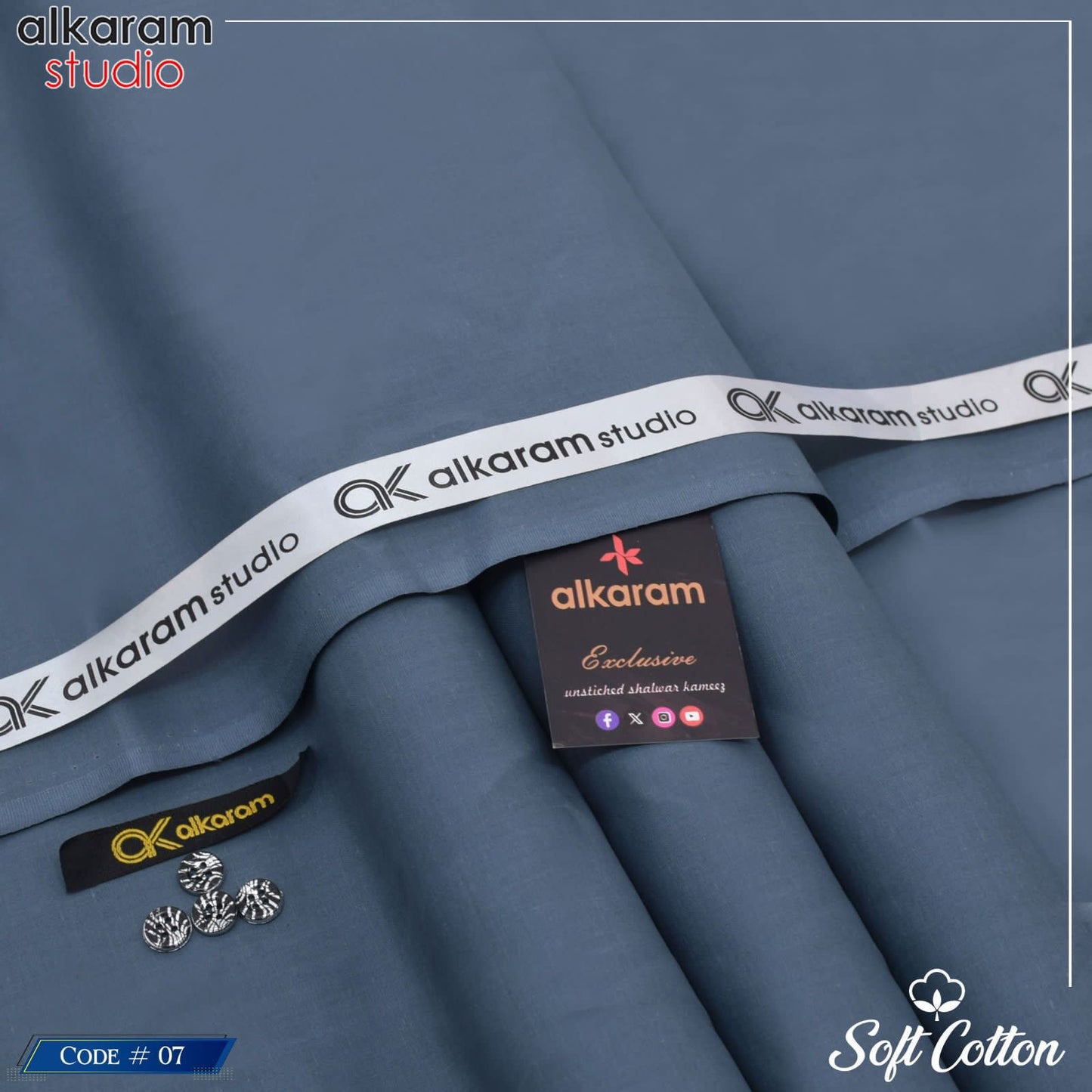 ALKARAM MEN’S COTTON SUIT