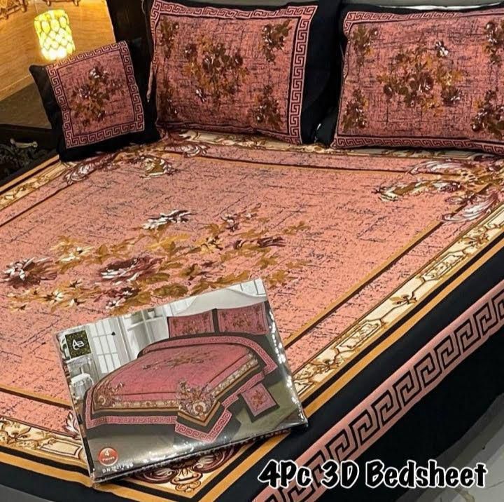 4Pc 3D Panel Bedsheet