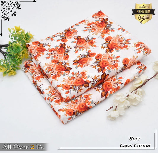Rooma  2Pcs Soft Cotton Lawn Life Time Guaranteed