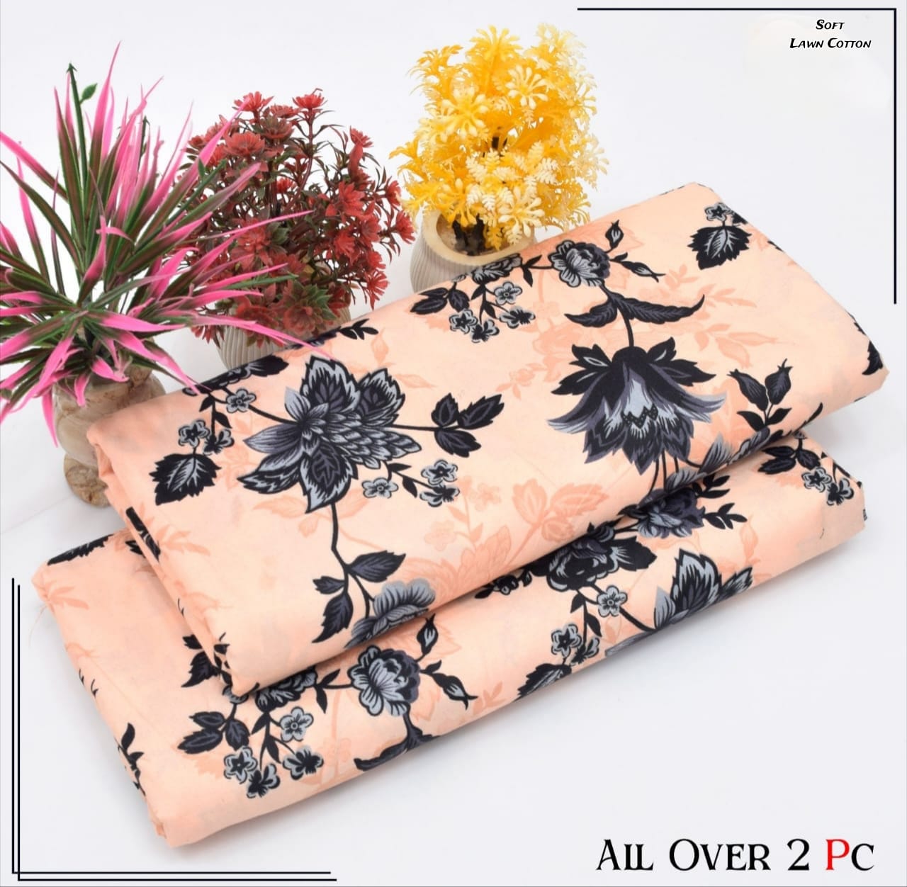 Rooma  2Pcs Soft Cotton Lawn Life Time Guaranteed