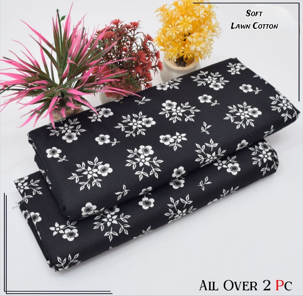 Rooma  2Pcs Soft Cotton Lawn Life Time Guaranteed