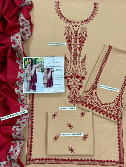 URGE DHANAK 3PC EMBROIDERED