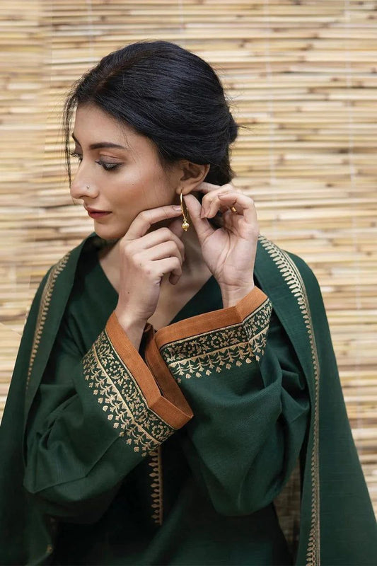 DYOT DHANAK 3PC EMBROIDERED