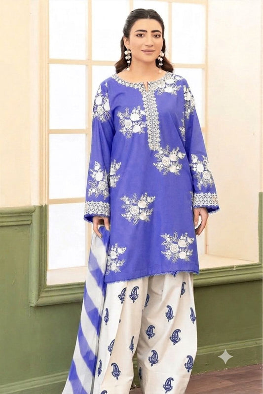 Laiba Mir DHANAK 3PC EMBROIDERED