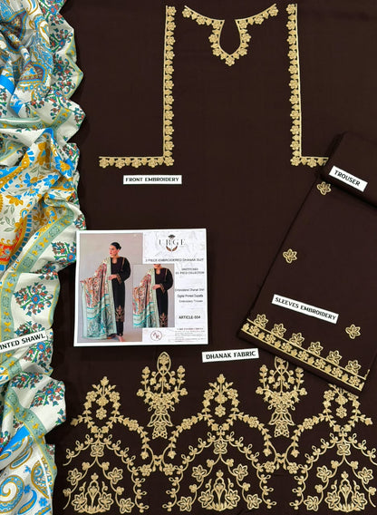 URGE DHANAK 3PC EMBROIDERED