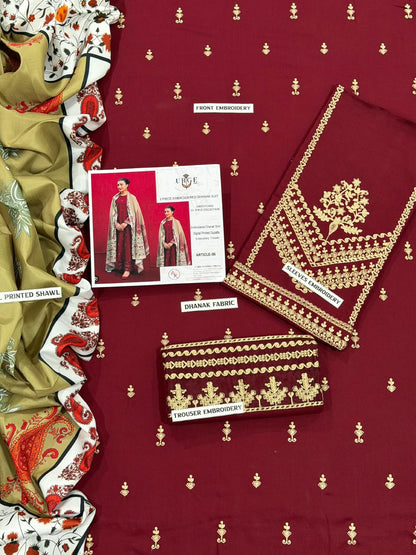 URGE DHANAK 3PC EMBROIDERED
