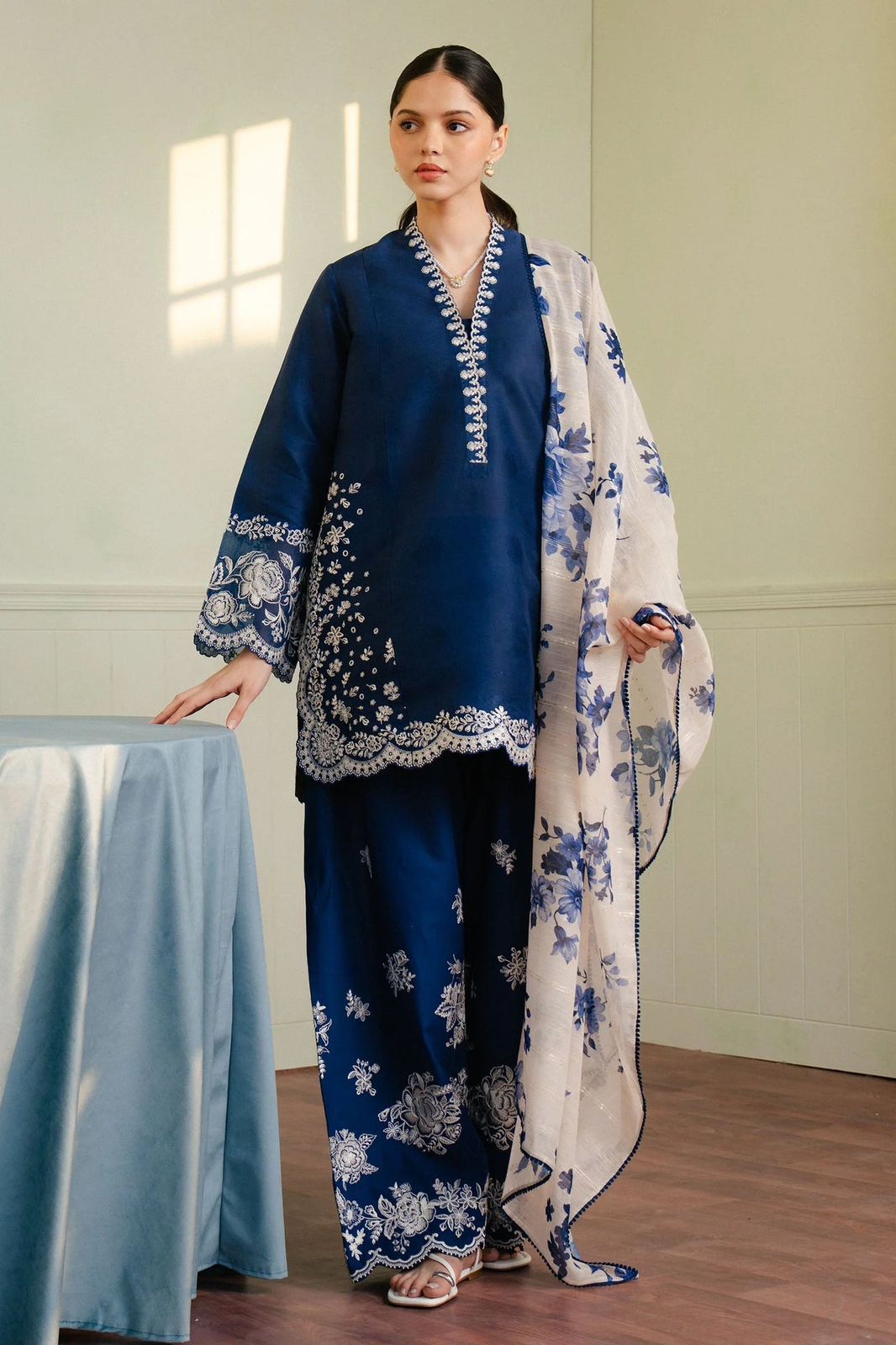 COCO DHANAK 3PC EMBROIDERED