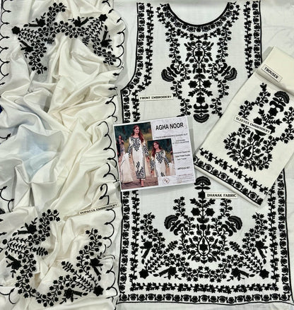 AGHA NOOR DHANAK 3PC EMBROIDERED