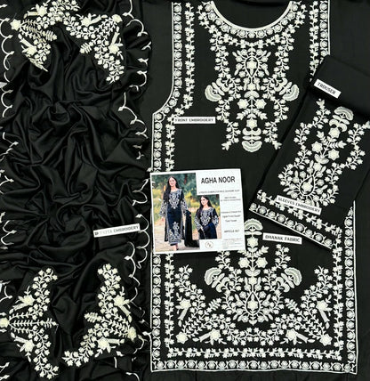 AGHA NOOR DHANAK 3PC EMBROIDERED