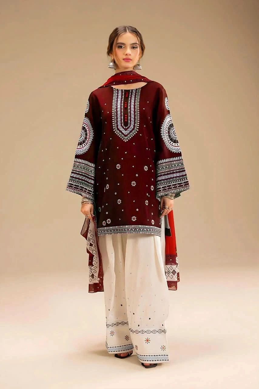 JAZMIN DHANAK 3PC EMBROIDERED