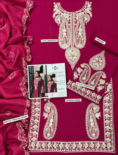 URGE DHANAK 3PC EMBROIDERED