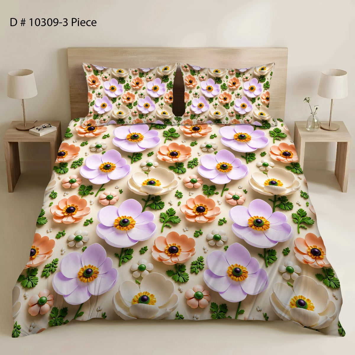 BEDIOR 5D DIGITAL PRINT BED SHEET SET