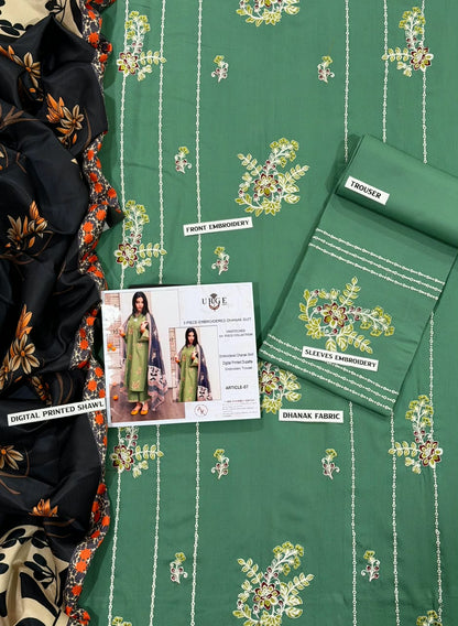 URGE DHANAK 3PC EMBROIDERED