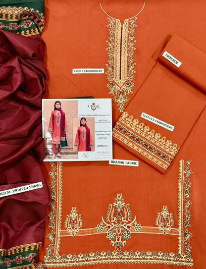 URGE DHANAK 3PC EMBROIDERED