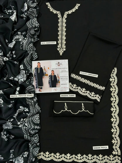 URGE DHANAK 3PC EMBROIDERED