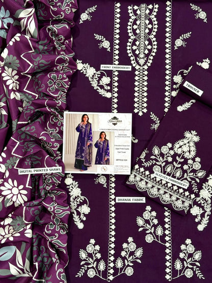 URGE DHANAK 3PC EMBROIDERED
